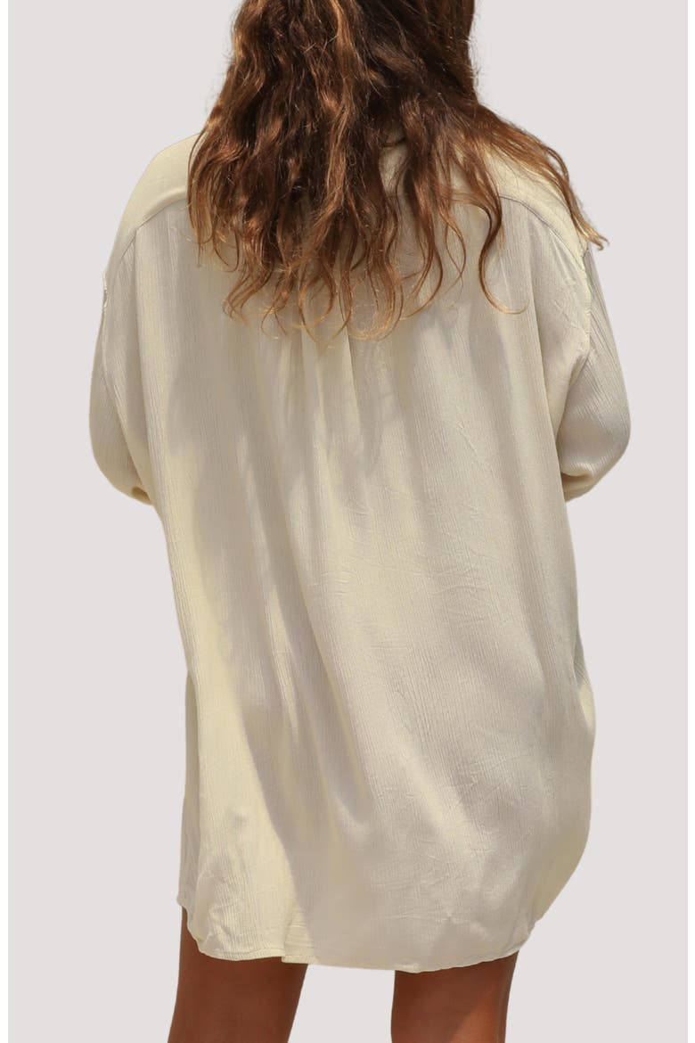 Mimi Relaxed Fit Button-Up Cover-Up Shirtdress, Alternate, color, SUMMER SAND