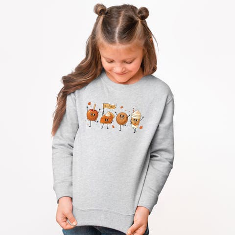 Hello Fall Stick Figures Sweatshirt (Little Kid & Big Kid)