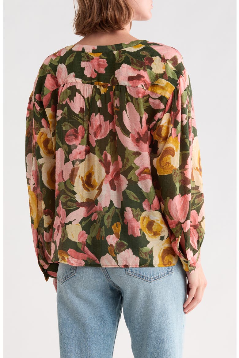 Petite Tie Front Top, Alternate, color, KOMBU GREEN