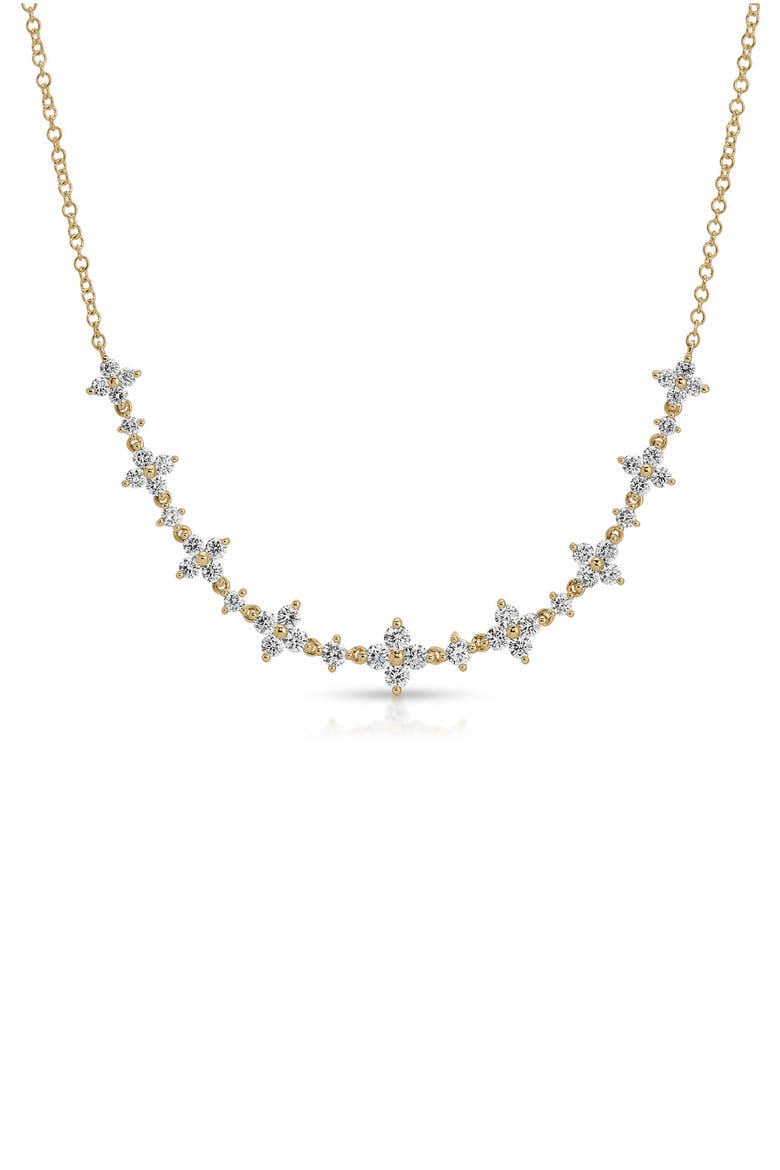 Fleur Diamond Frontal Necklace, Main, color, 14K YELLOW GOLD