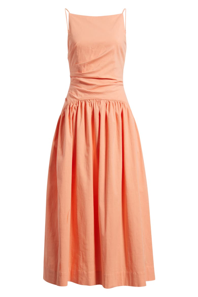 Talie Stretch Cotton Maxi Dress, Alternate, color, CORAL