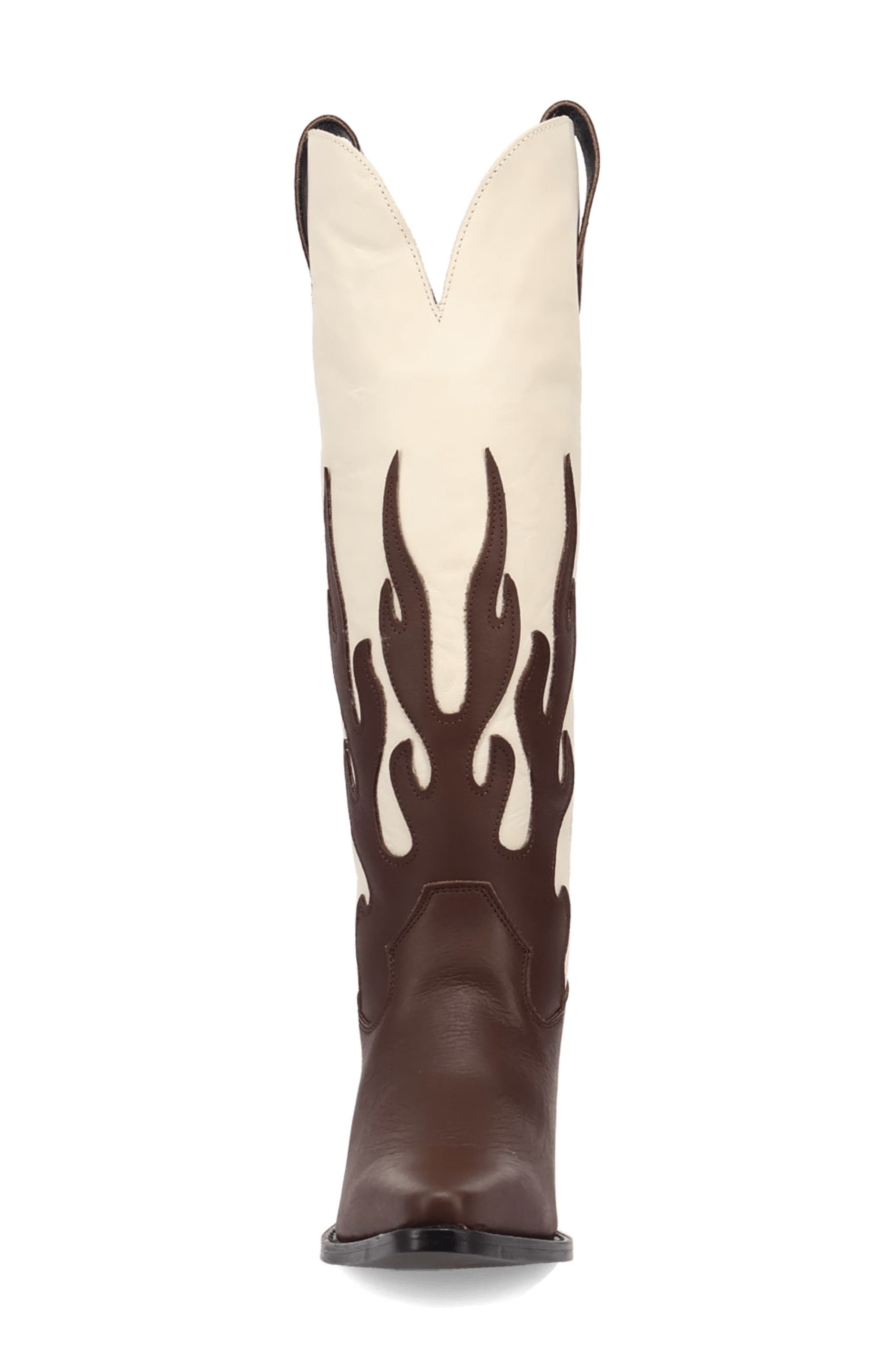 Burnin' Love Knee High Western Boot, Alternate, color, BROWN