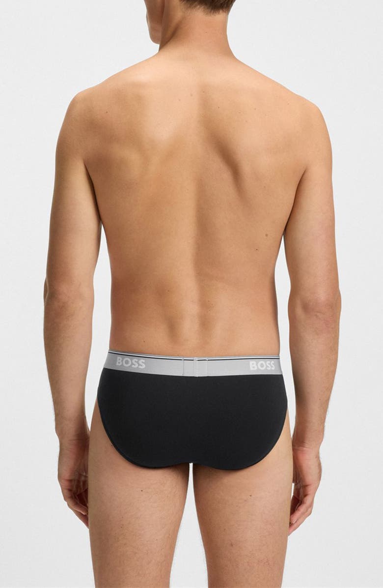 BOSS Assorted 3-Pack Power Stretch Cotton Briefs, Alternate, color, Black