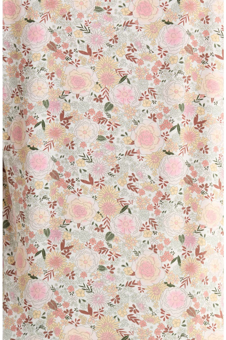 Meribel Floral Organic Cotton Pajamas, Alternate, color, STRAWBERRY