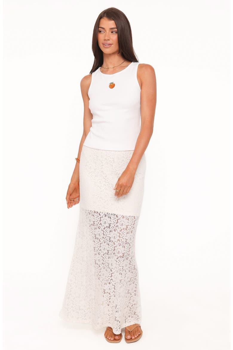 Cassie Lace Maxi Skirt, Alternate, color, CREAM