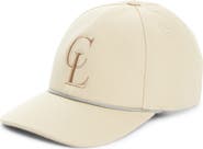 Christian Louboutin Logo Embroidered Cotton Baseball Cap