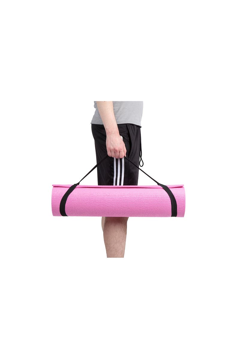 MIND READER All Purpose Extra Thick Yoga Mat & Carrying Strap, Alternate, color, 