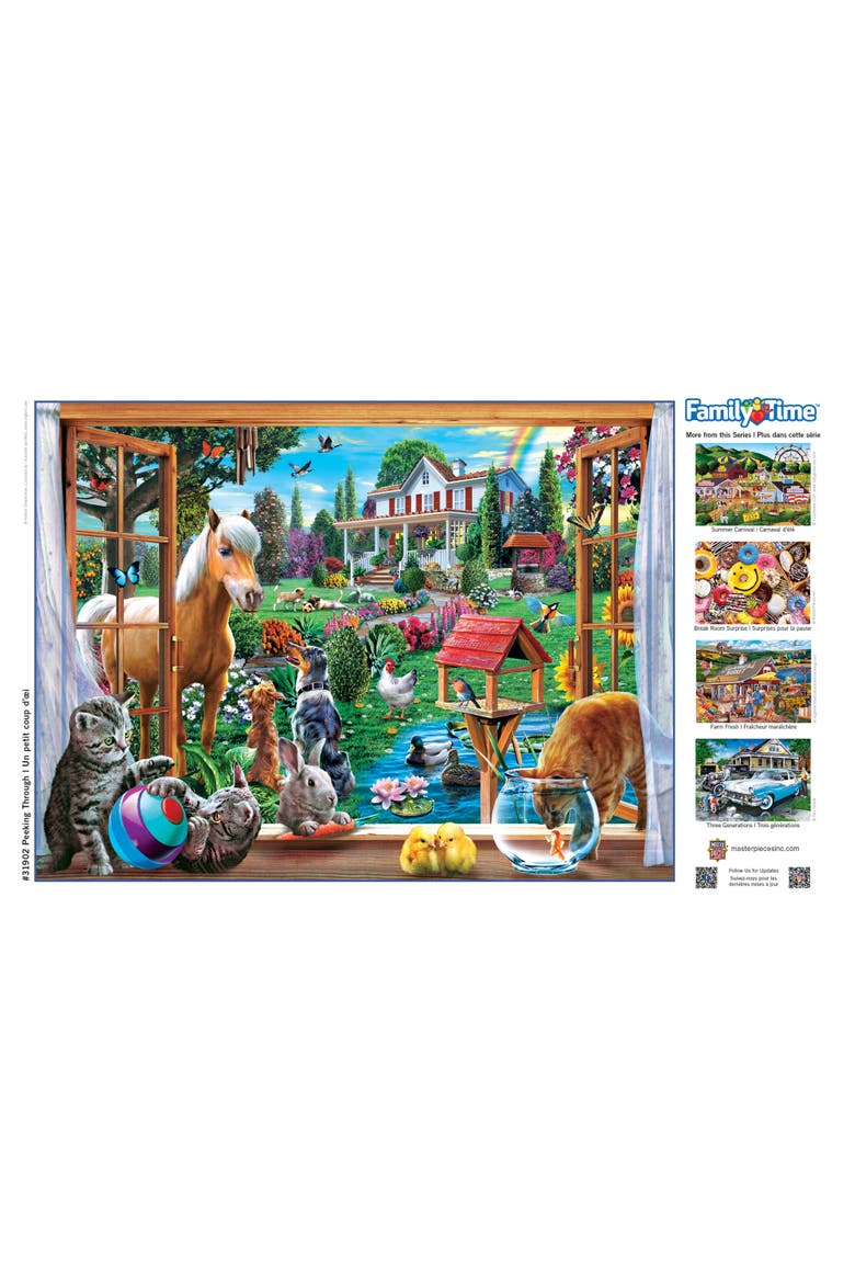 Peeking Through 400 Piece Jigsaw Puzzle, Alternate, color, Multicolor