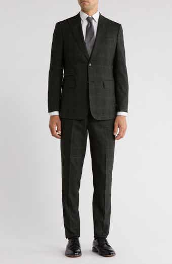 English Laundry Trim Fit Plaid Two-Piece Suit