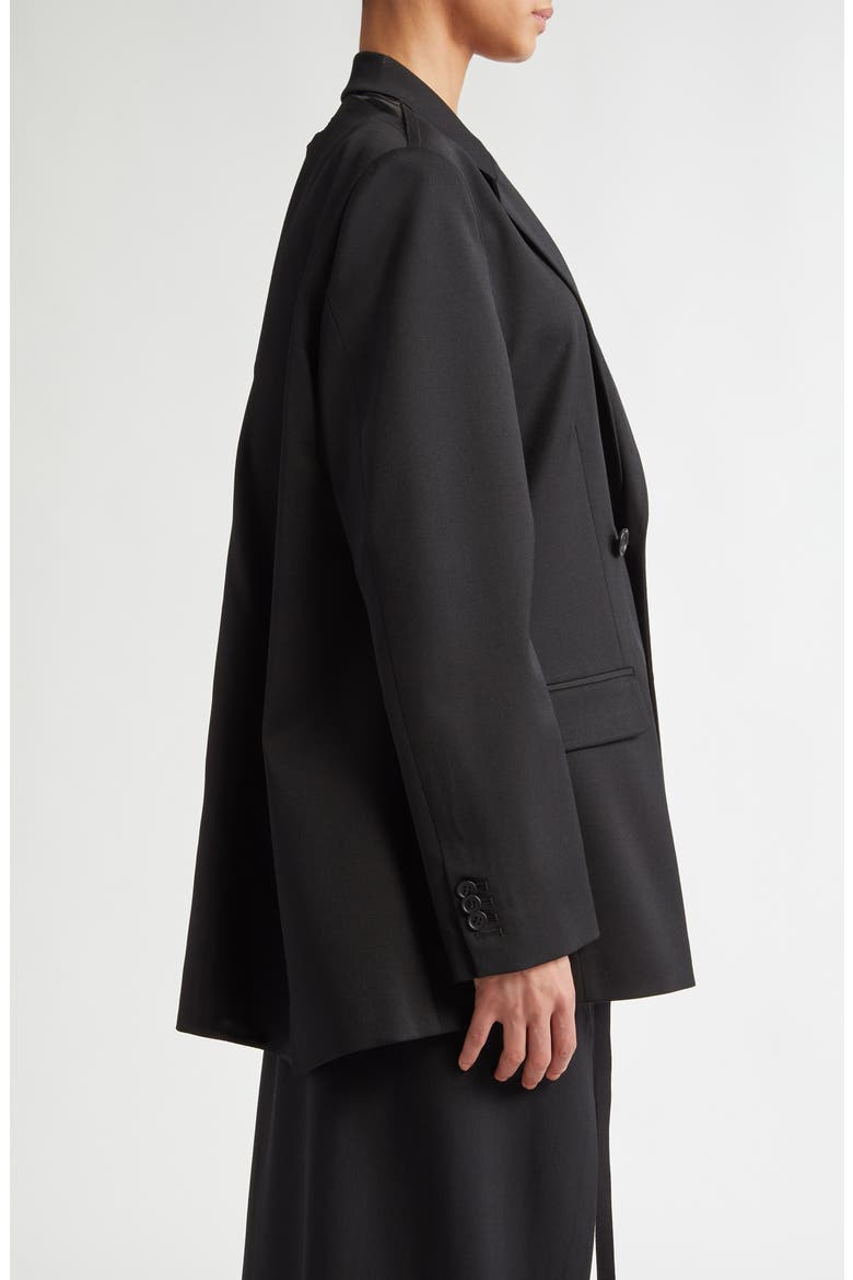 Décortiqué Wool Blazer, Alternate, color, BLACK