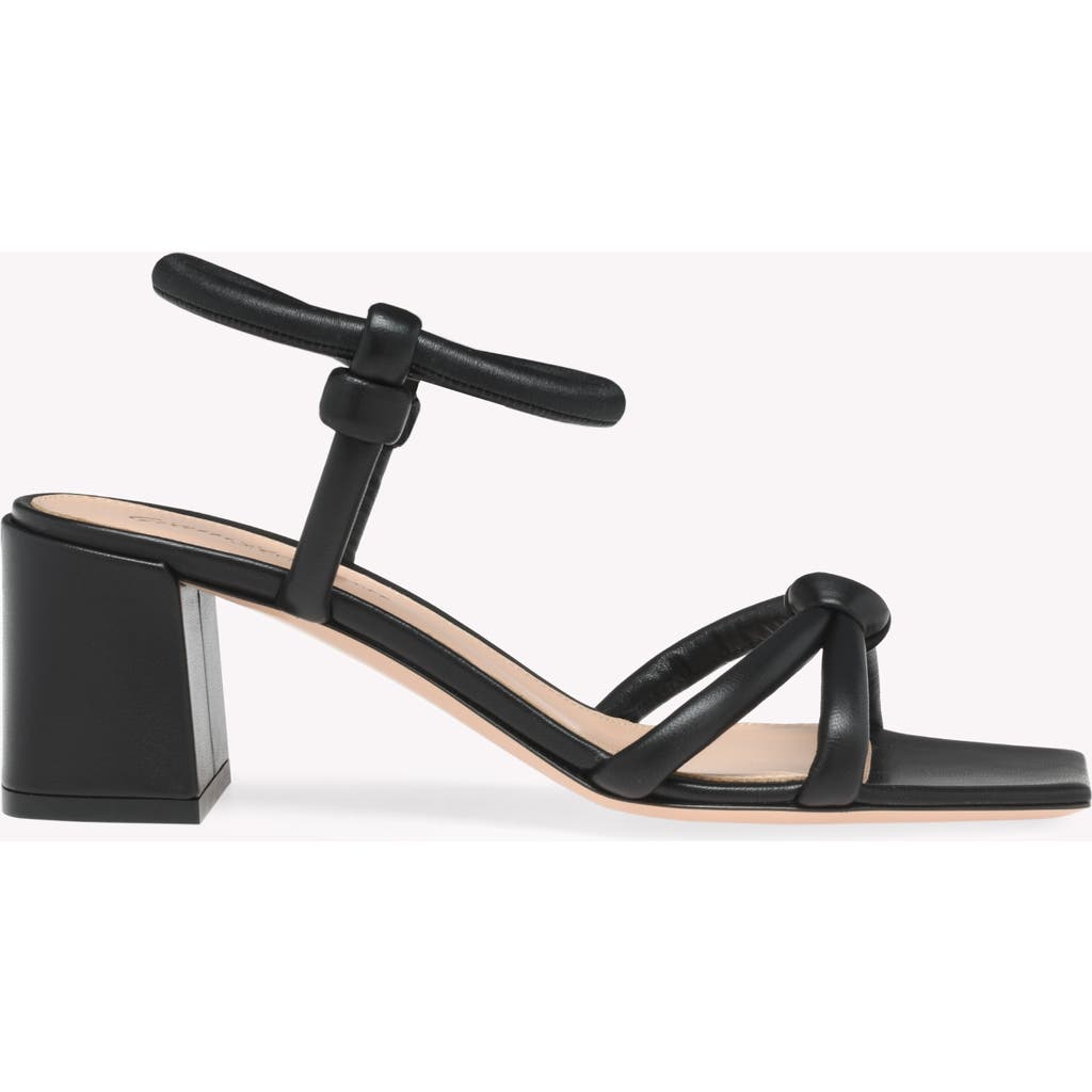 Gianvito Rossi 60 Nappa Leather Sandals In Black