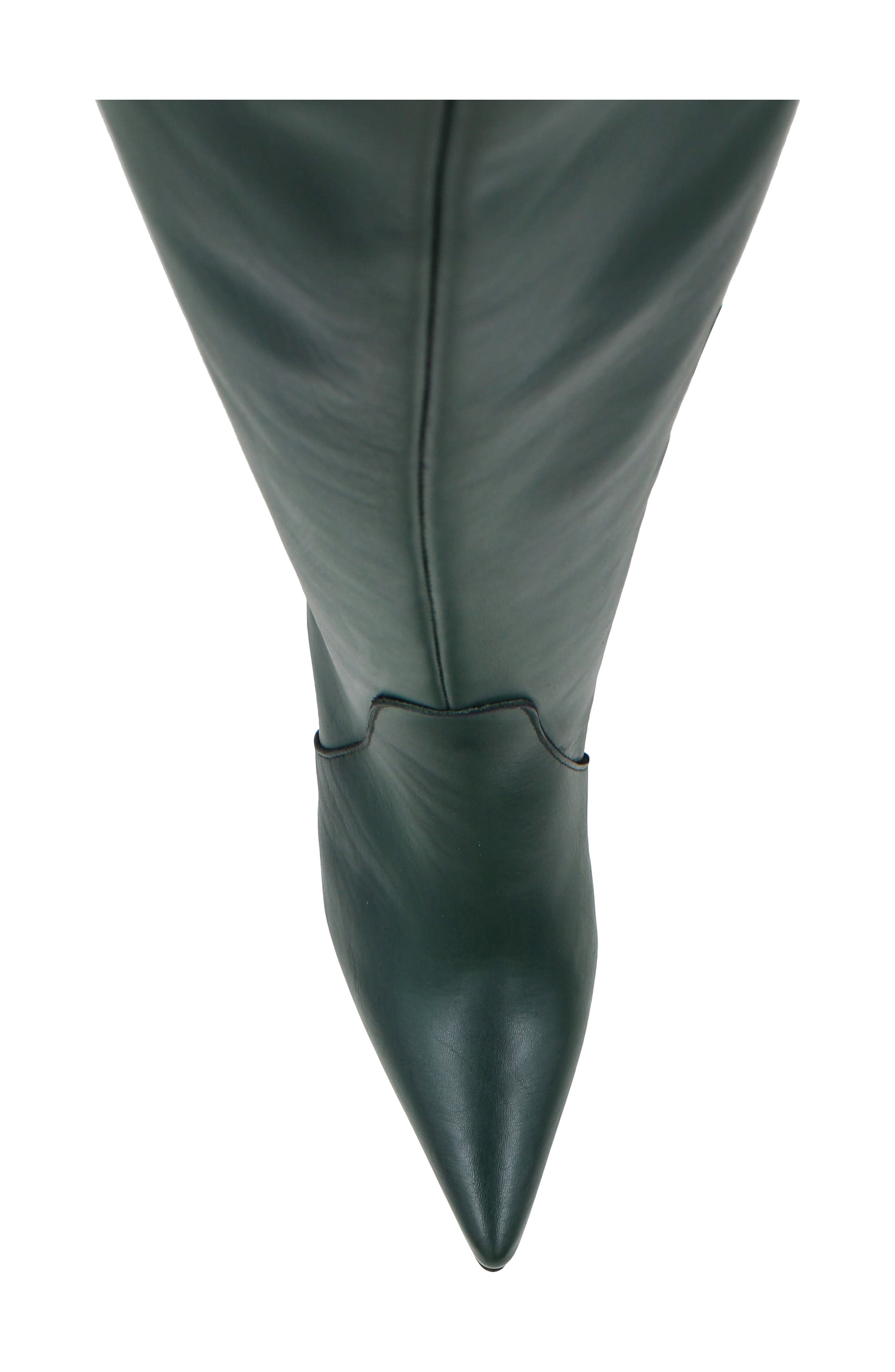 Karlin Pointed Toe Wedge Boot, Alternate, color, GREEN LEATHER