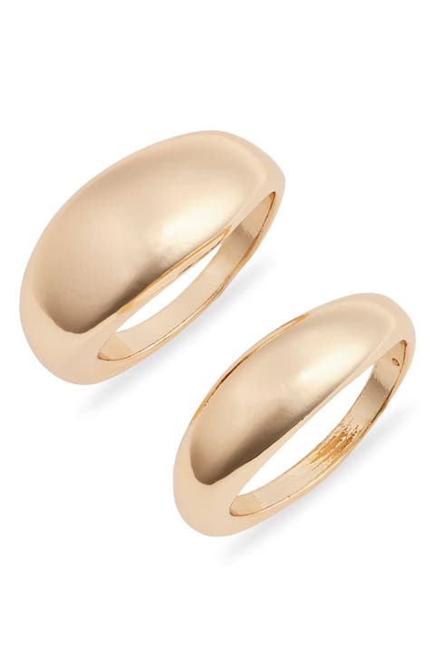 Set of Two Domed Rings