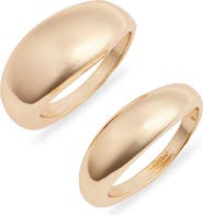Open Edit Set of Two Domed Rings