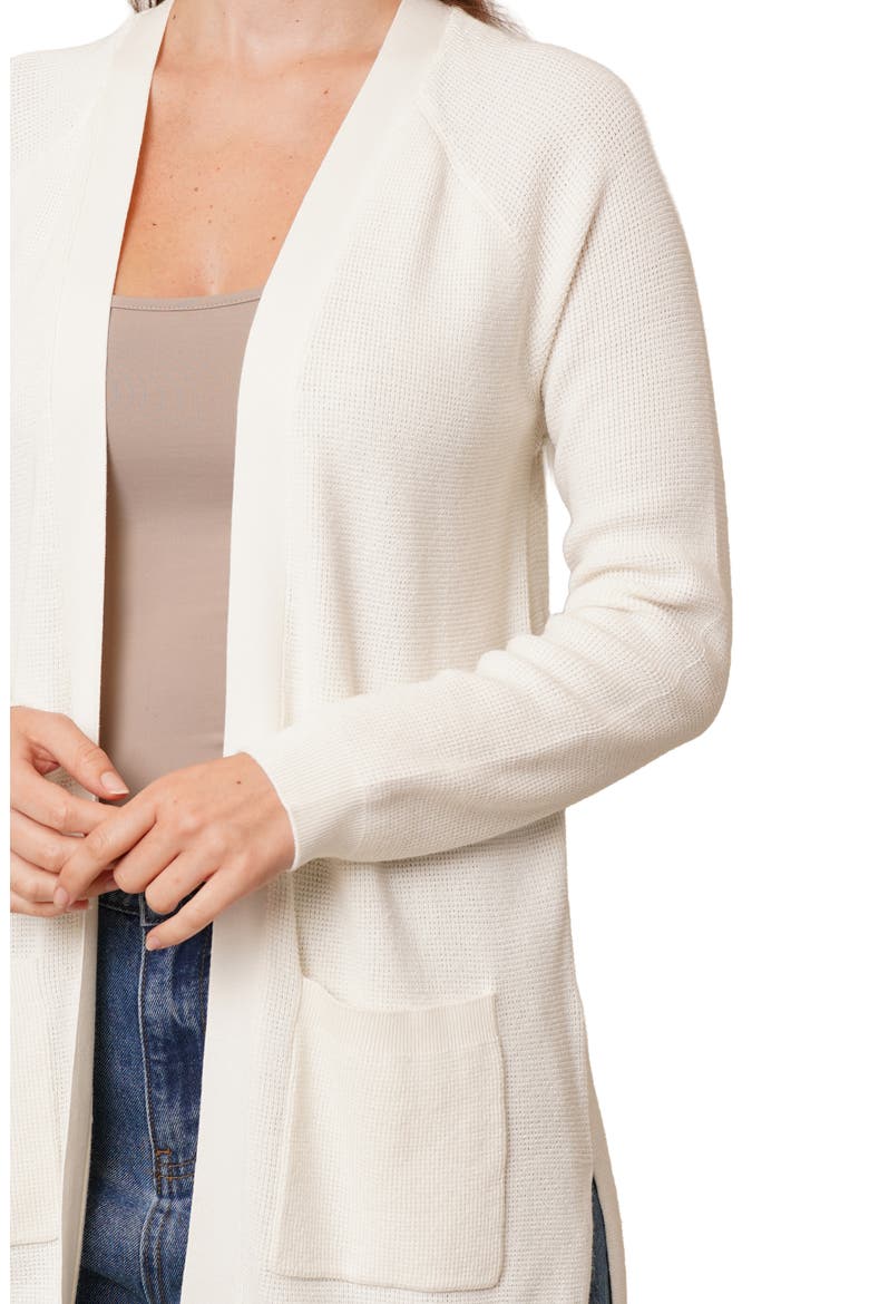 Open Front Pocket Cardigan, Alternate, color, COCONUT MILK