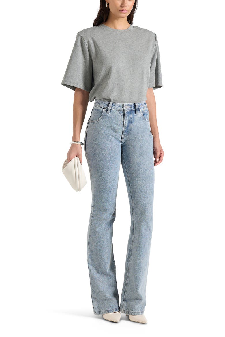 Abbie Stacked Fit And Flare Jean, Alternate, color, Mid Blue
