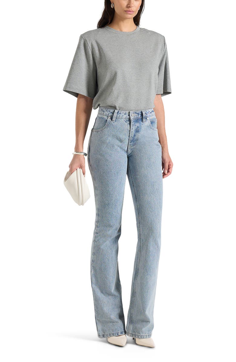 Manière De Voir Abbie Stacked Fit And Flare Jean, Alternate, color, Mid Blue