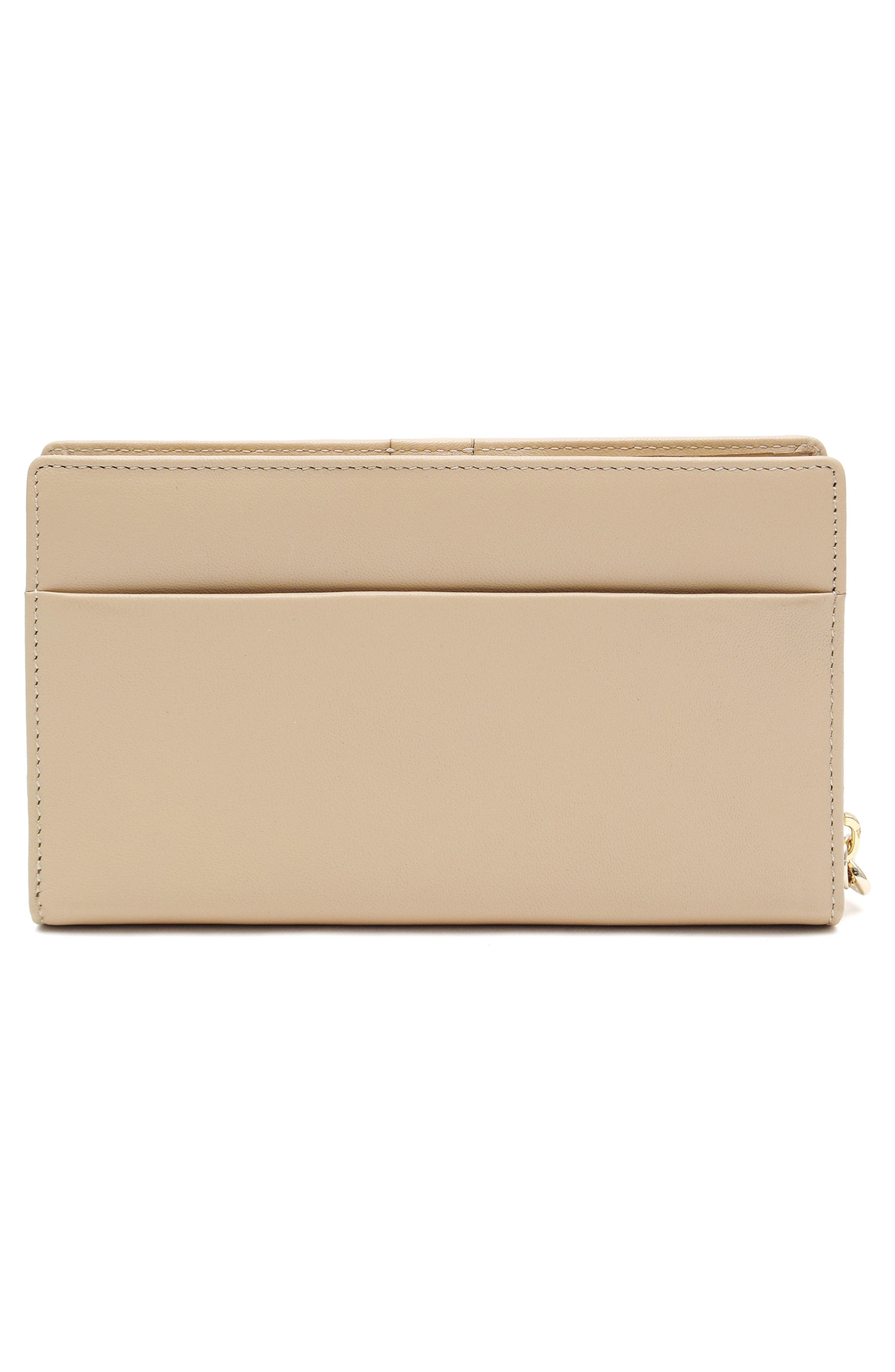 Thacker Daisy Large Zip Around Wristlet Wallet, Alternate, color, Cashew