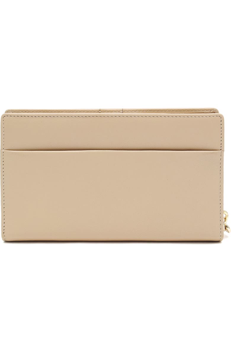 Thacker Daisy Large Zip Around Wristlet Wallet, Alternate, color, Cashew