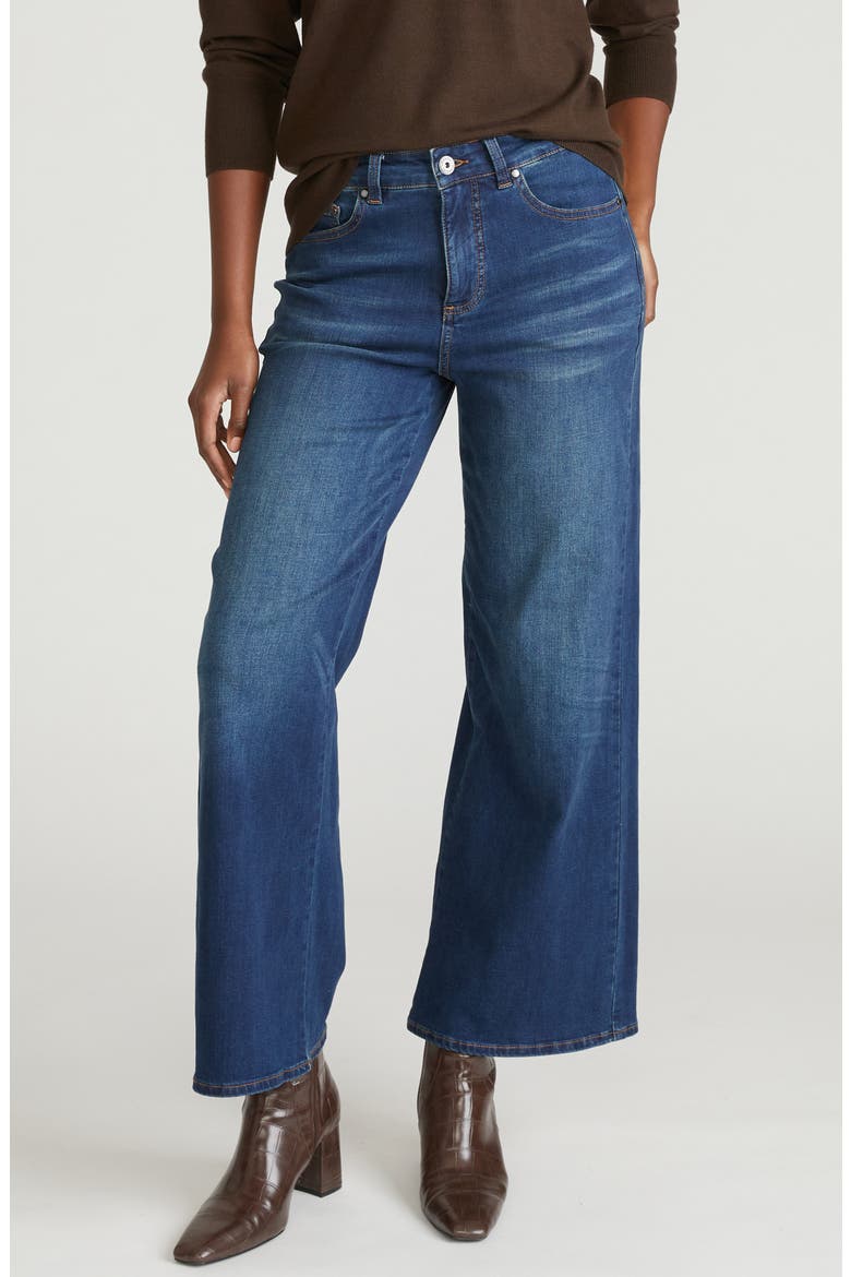 Roxy High Waist Relaxed Bootcut Jeans, Main, color, FIELD OF DREAMS INDI