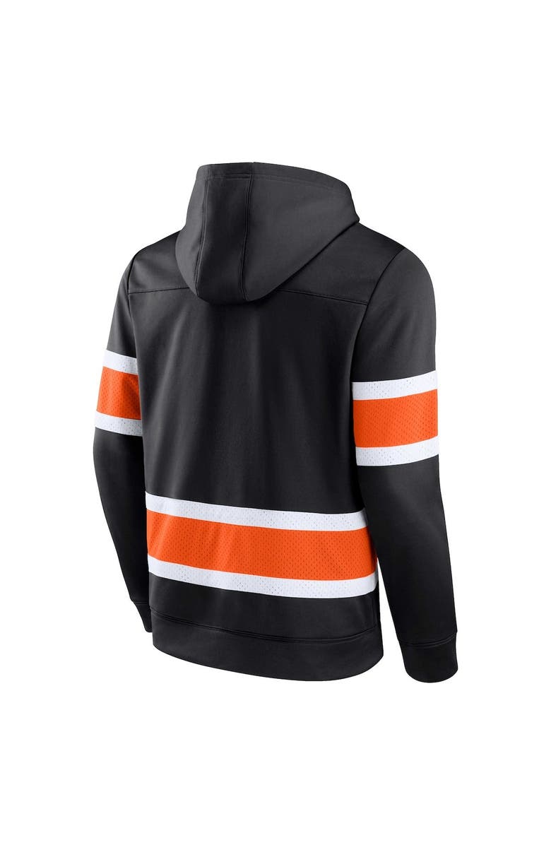 FANATICS Men's Fanatics Branded Black Philadelphia Flyers Powerplay Warrior Pullover Hoodie, Alternate, color, 