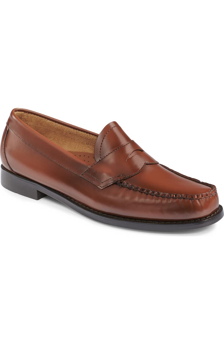 G.H.BASS Logan Leather Penny Loafer, Main, color, Cognac