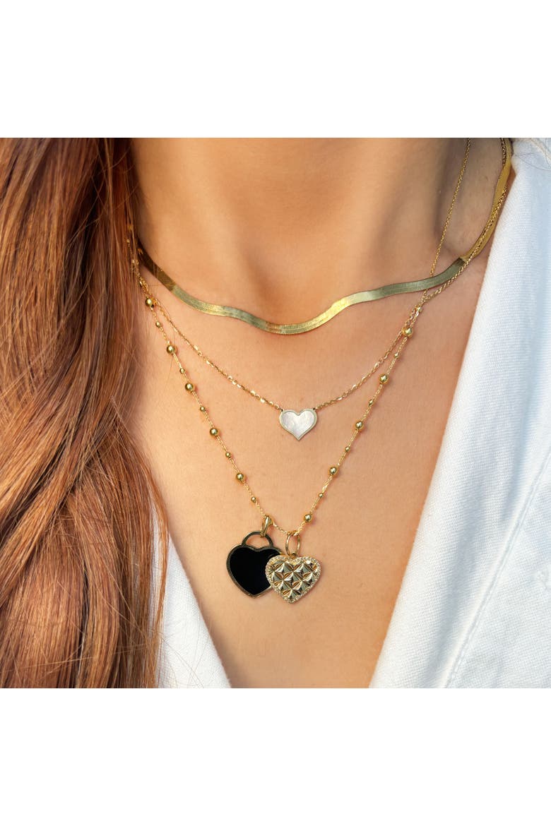 Gold Bead Station Chain Necklace, Alternate, color, Yellow Gold
