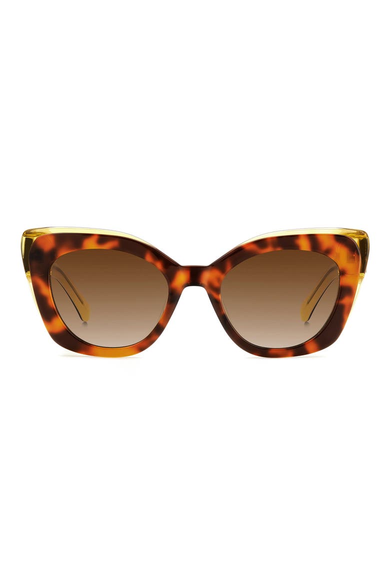 marigolds 51mm gradient cat eye sunglasses, Main, color, HAVANA/ BROWN SF POLAR