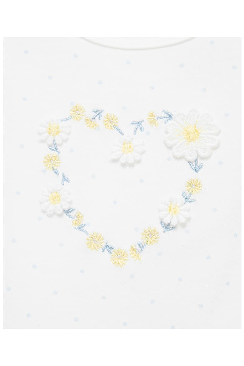 Daisies Bodysuit, Skirted Leggings & Headband Set, Alternate, color, WHITE/ BLUE