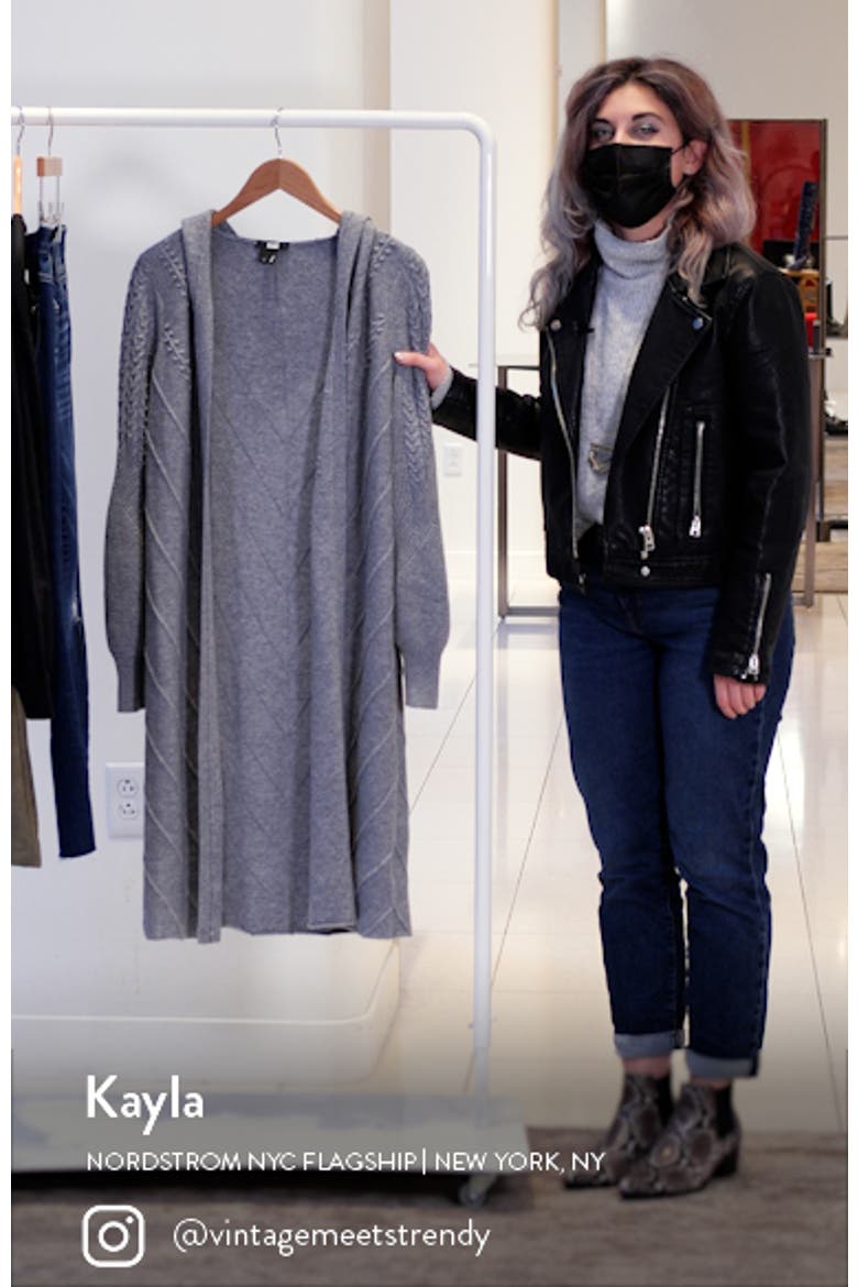 Hazel Hooded Wool Blend Sweater Coat video