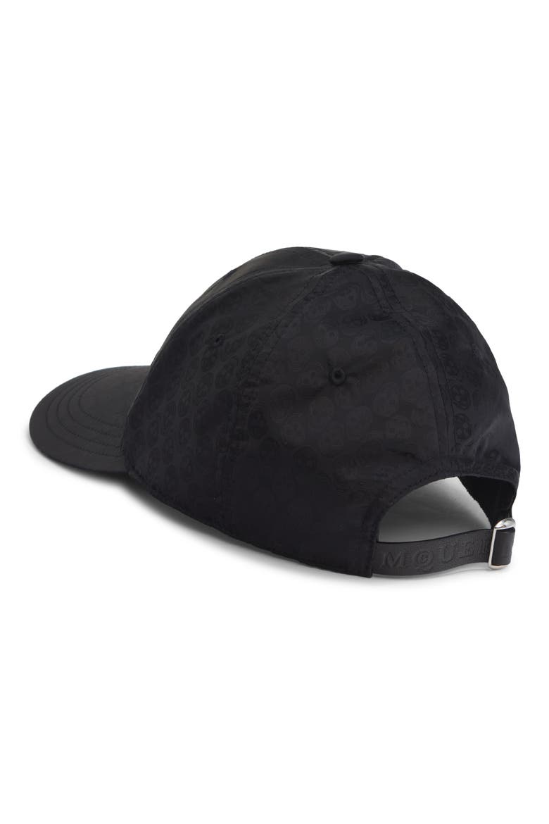 Skull Jacquard Adjustable Baseball Cap, Alternate, color, BLACK