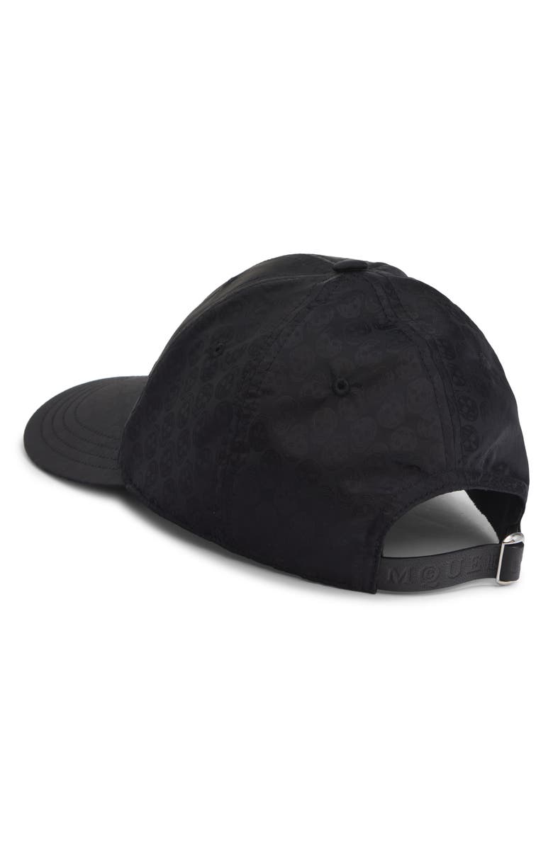 McQueen Skull Jacquard Adjustable Baseball Cap, Alternate, color, Black