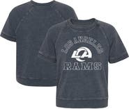 Outerstuff Girls Juniors Heather Charcoal Los Angeles Rams Cheer Squad Raglan T-Shirt