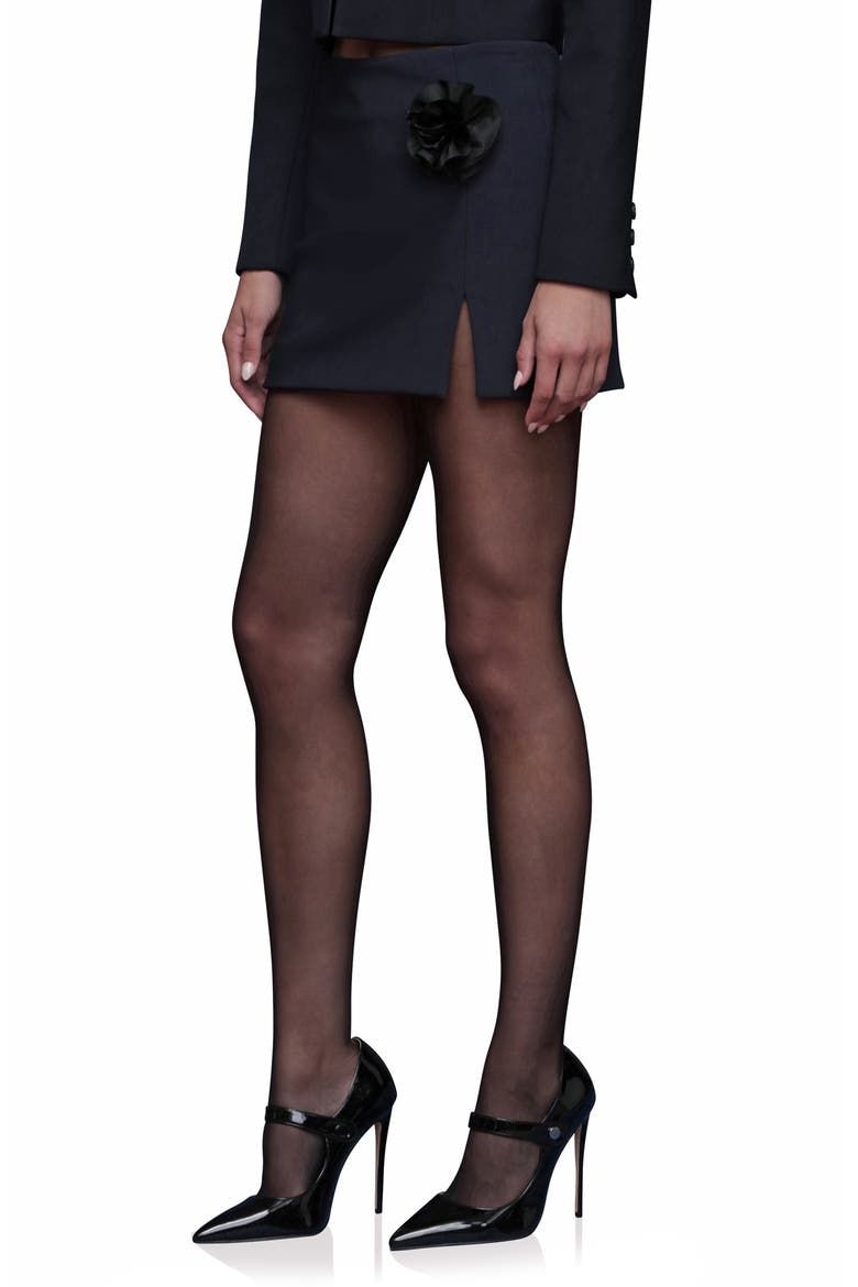 Floral Embellished Mini Skort, Alternate, color, NAVY - BLACK