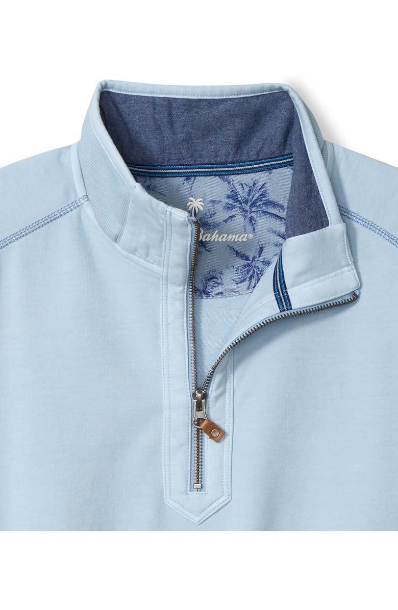 Tommy Bahama Ben & Terry Half Zip Sweatshirt, Alternate, color, Silvery Blue
