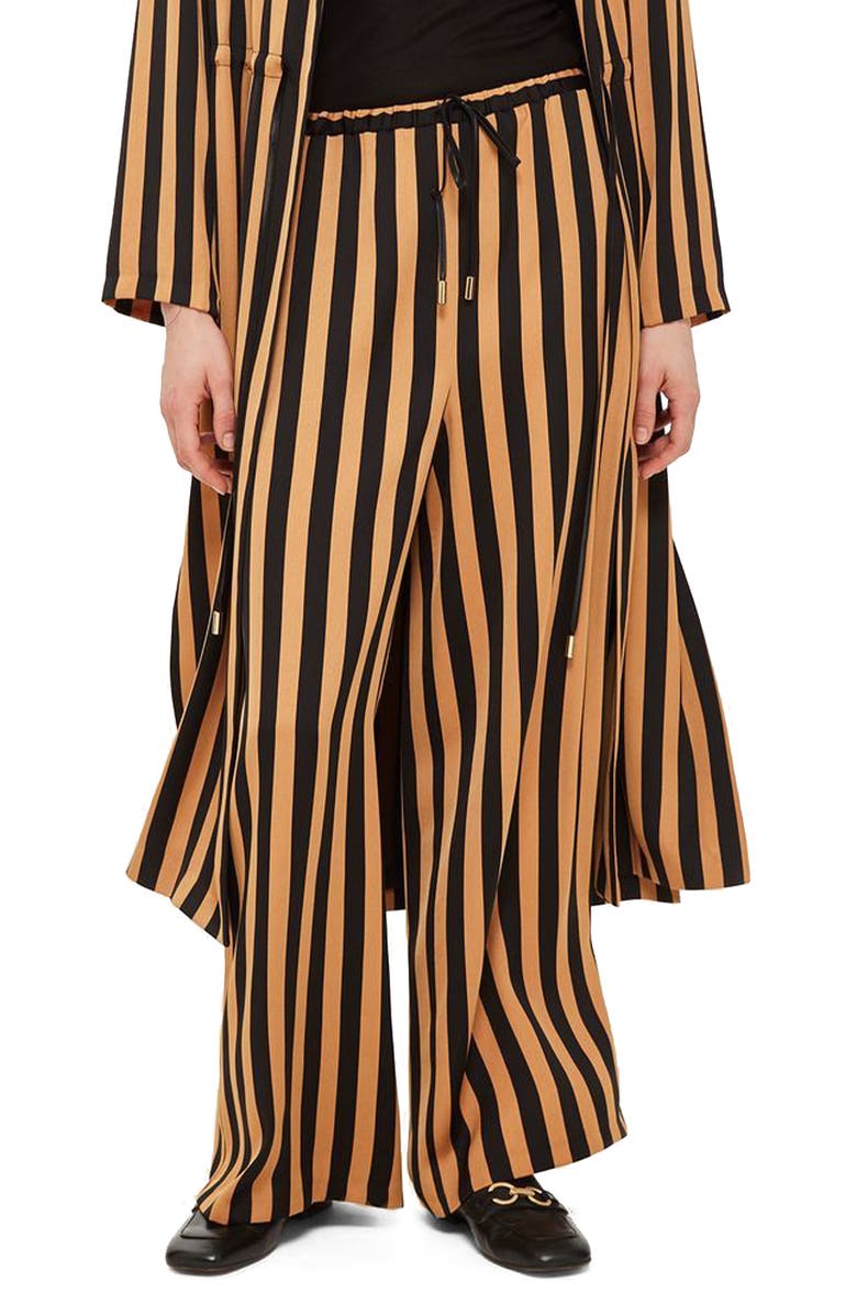 Topshop Stripe Wide Leg Trousers, Main, color,