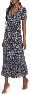 VERO MODA Nille Short Sleeve Woven Maxi Wrap Dress