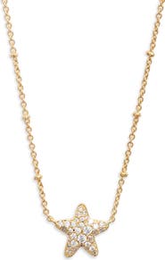 Kendra Scott Jae Pavé Cubic Zirconia Starfish Pendant Necklace