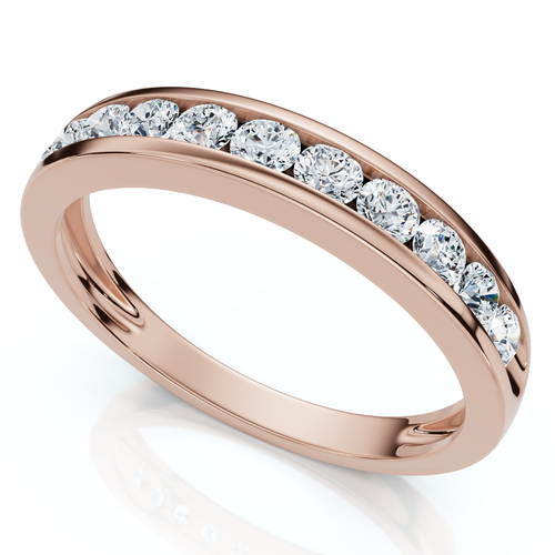 Bliss Diamond 1/2ct Diamond Wedding Ring Channel Set 14k Gold Or Platinum Lab Grown Ef/vs In Gold