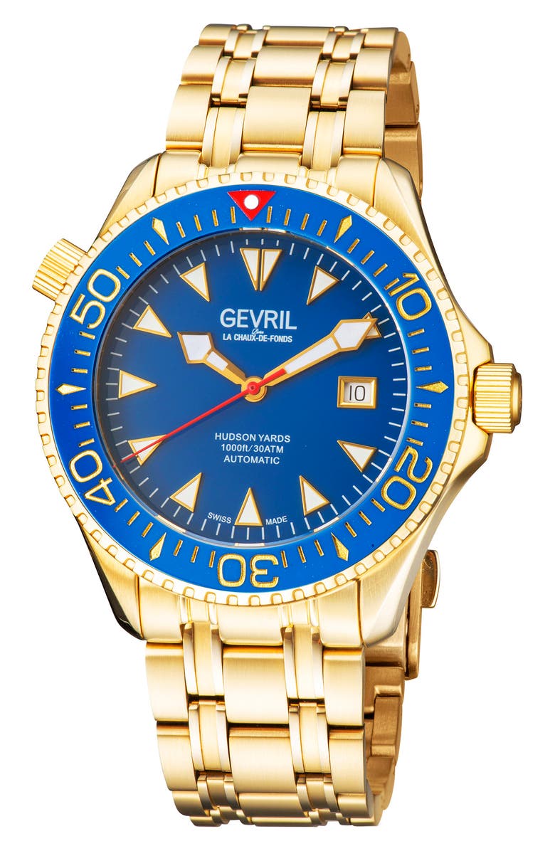 GEVRIL Hudson Yards Bracelet Watch, 43mm, Main, color, 