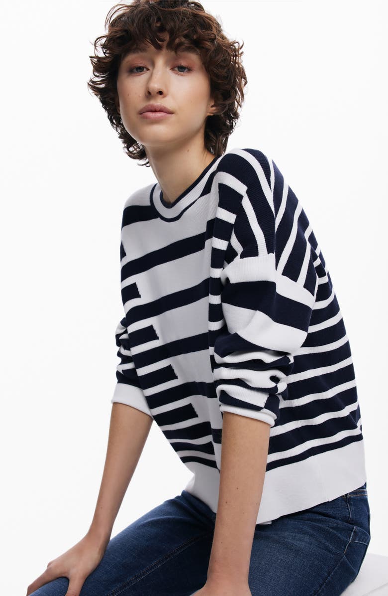 Desigual Stripe Sweater, Alternate, color, 