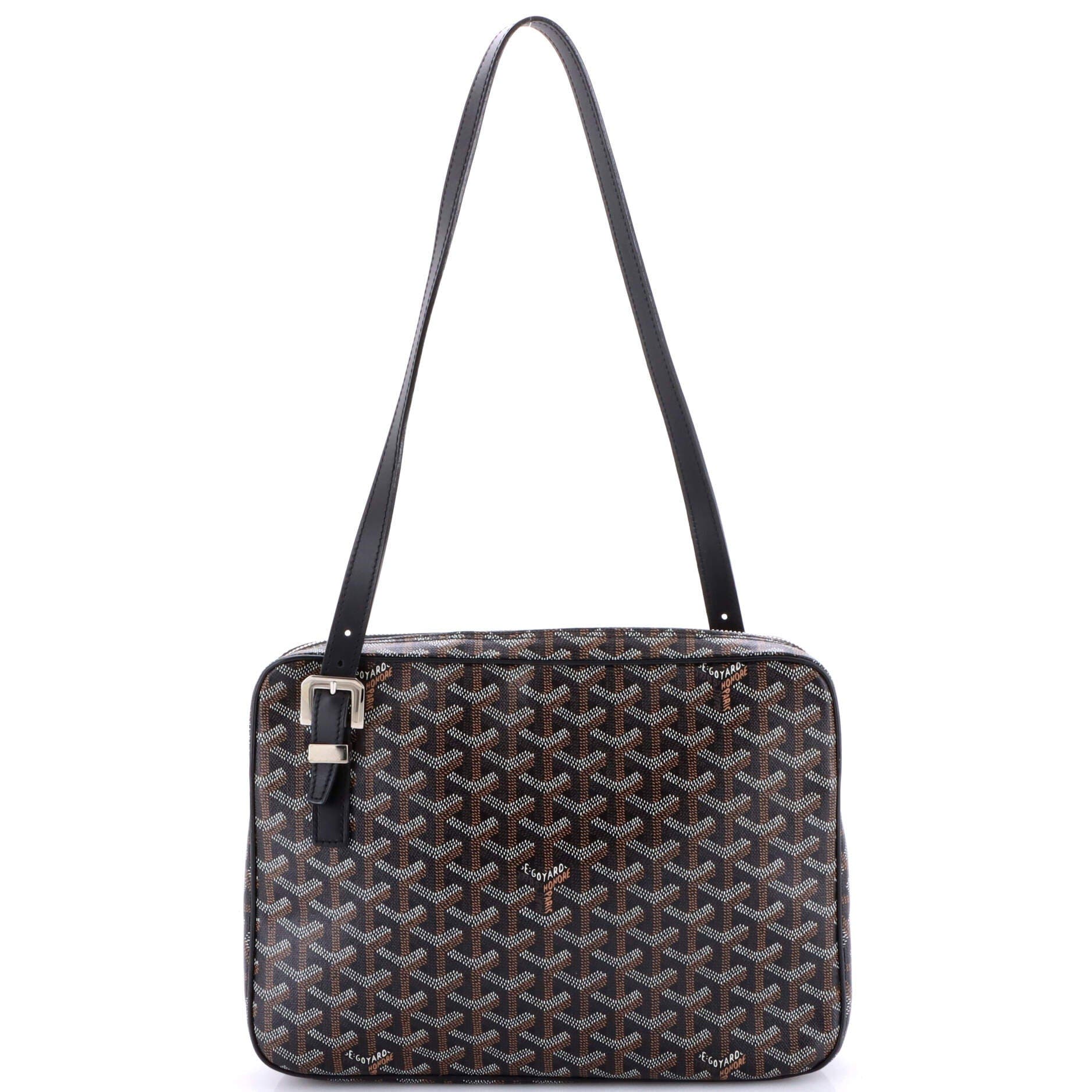 Pre-Owned Goyard Yona Bag Coated Canvas GM, Main, color, Black