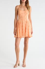 All in Favor Eyelet Lace Fit & Flare Party Dress