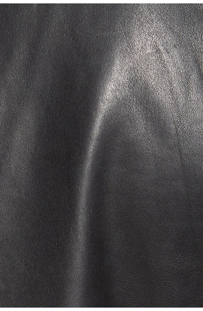 Missani Le Collezioni Lambskin Leather Sport Coat, Alternate, color, Black