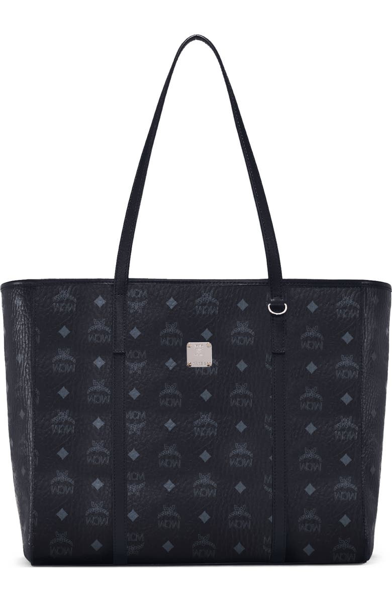 MCM Medium Toni Visetos Coated Canvas East/West Shopper, Main, color,