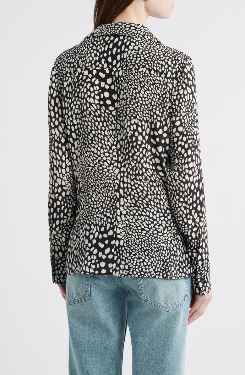 rag & bone Sade Printed Button-Up Shirt, Alternate, color, Black