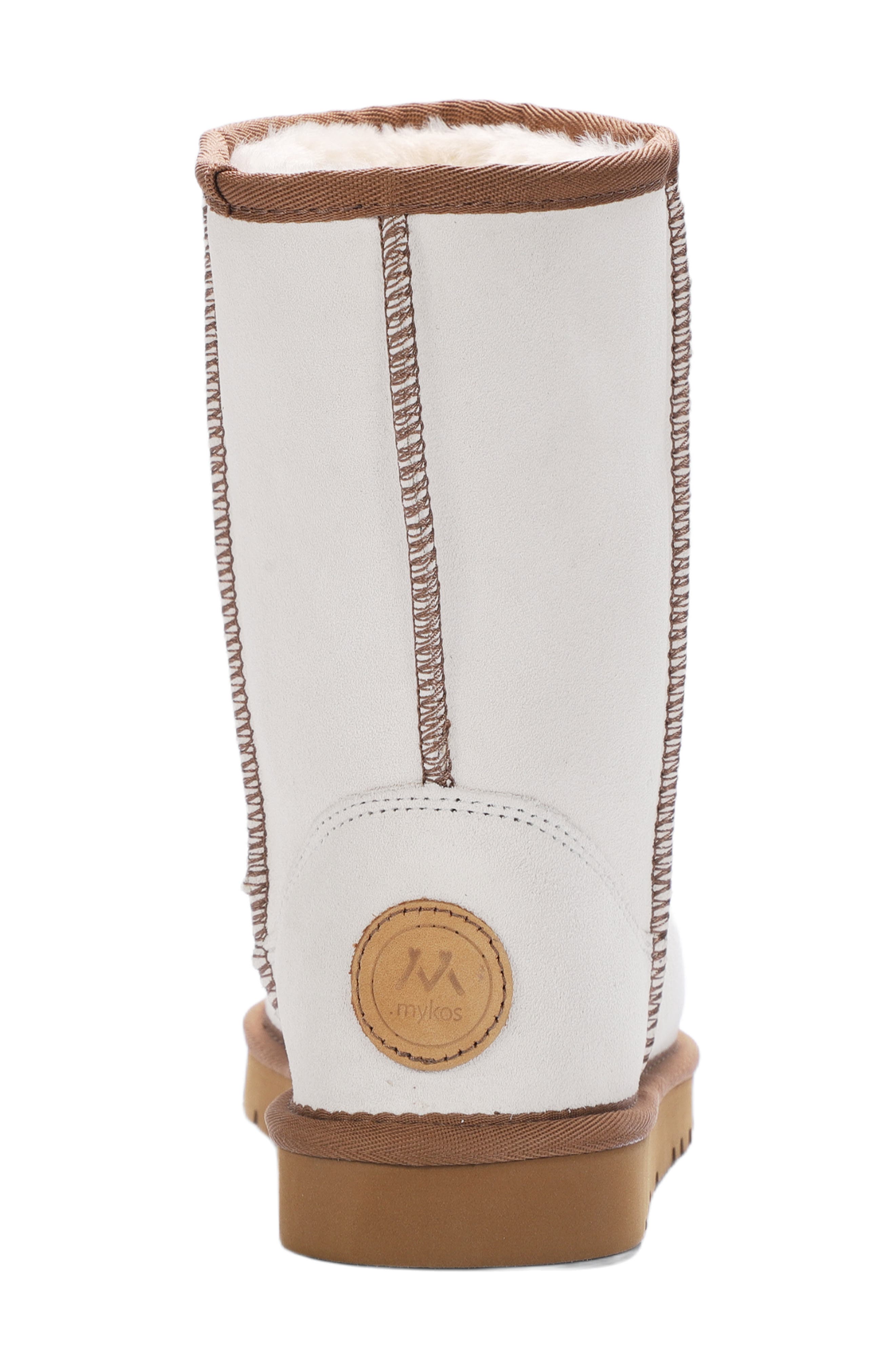 Mykos Suede Faux Fur Lined Boot, Alternate, color, Cream/ Chestnut