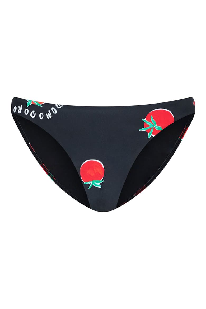 Margot Pomodoro Bikini Bottoms, Alternate, color, BLACK/ RED