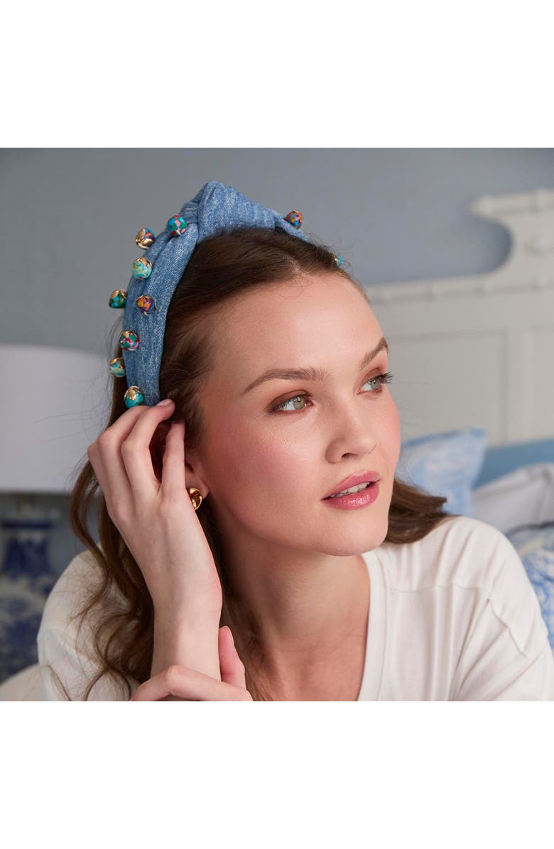 Lele Sadoughi Knotted Terrazo Medley Headband, Alternate, color, Stone Wash