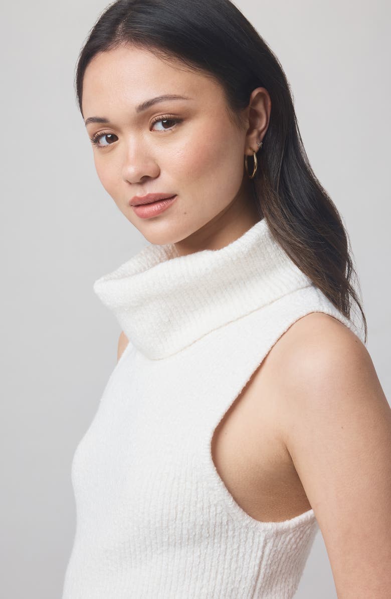 Splendid x @cellajaneblog Sleeveless Turtleneck Sweater, Alternate, color, Snow